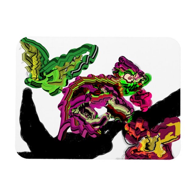 Íman Divertimento de Chameleon da floresta chuvosa (Horizontal)