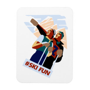 Íman Divertimento do esqui de Hashtag