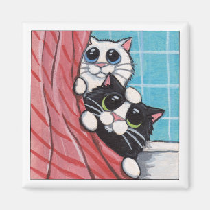 Íman Divertimento no chá - ímã do gato