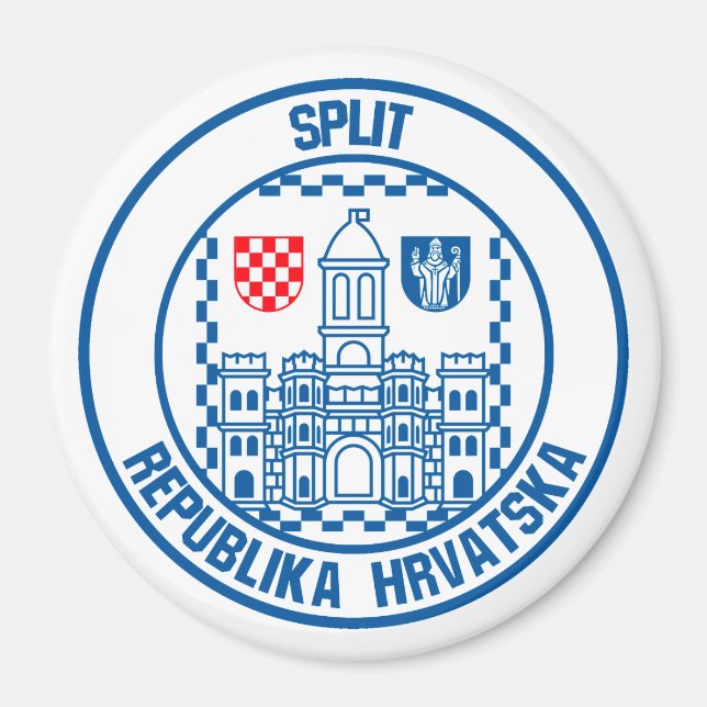 Íman Dividir emblema redondo (Frente)