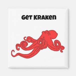 Íman Divirta-se com Kraken Polvo Vermelho de Desenho An