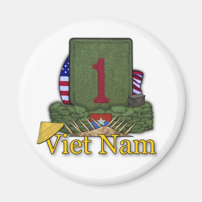 Íman Divisão de infantaria de 1rua vietnam veterans de  (Frente)