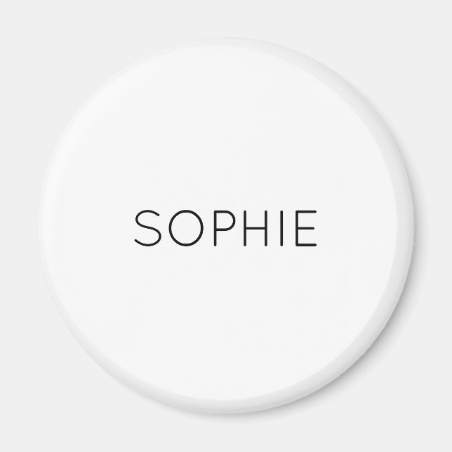 Íman DIY Magnet | Texto Personalizado, Cor, Nome, Monog (Frente)