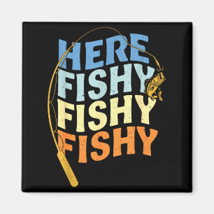 Íman Dizendo engraçado de pesca Gráfico vintage aqui pe