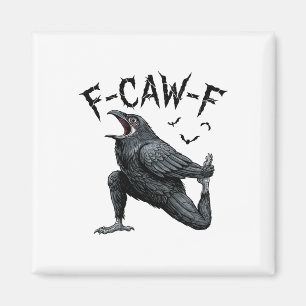 Íman Dizendo Meme F-caw-f Gótico Corvo Preto Fofinho Co