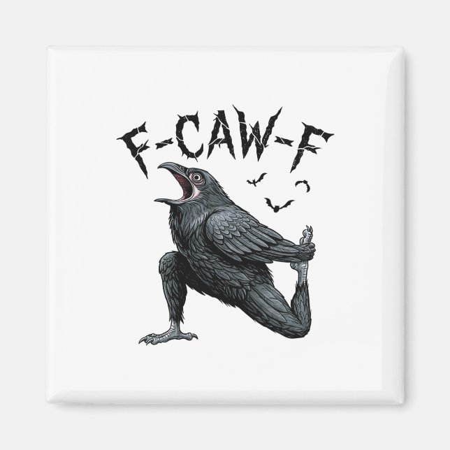 Íman Dizendo Meme F-caw-f Gótico Corvo Preto Fofinho Co (Frente)