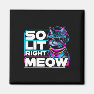 Íman Dj Cat Tão Lit Direita Meow Edm Techno Rave Party 