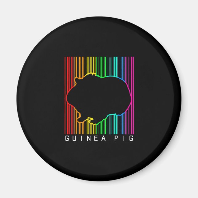 Íman DJ Guiné Pig Techno Edm Animal Rave Star Rainbow (Frente)