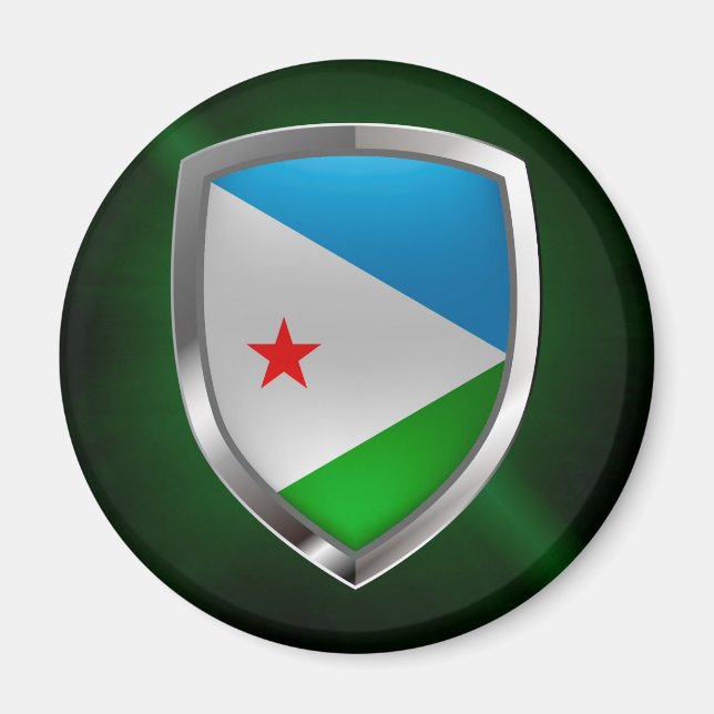 Íman Djibouti - Emblema metálico (Frente)