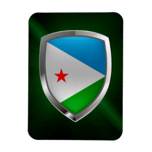 Íman Djibouti - Emblema metálico