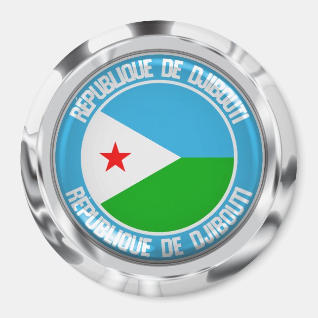 Íman Djibouti Round Emblem (Frente)