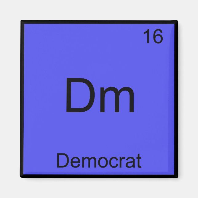 Íman Dm - Democrata Camiseta Elemento Divertido Símbolo (Frente)