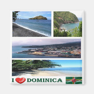 Íman DM - Dominica - I Love - Mosaico - Colagem