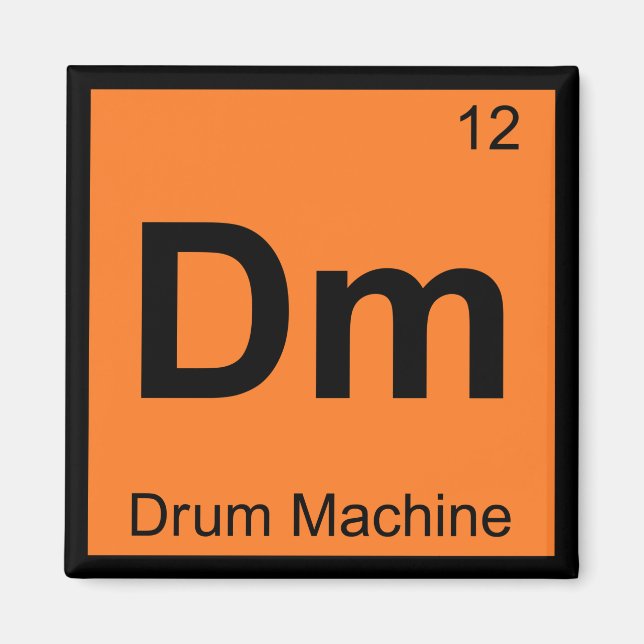 Íman Dm - Máquina de Bateria Símbolo da Tabela Periódic (Frente)