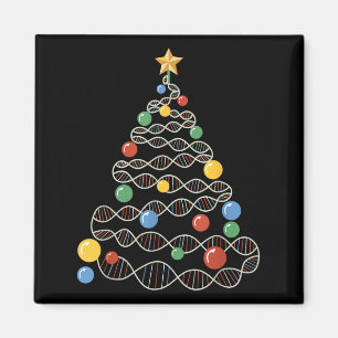 Íman Dna Christmas Tree Engraçado Science Puns De Natal
