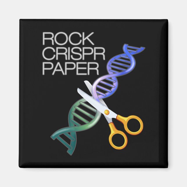 Íman Dna Funny Rock Paper Crispr Genetic Science Race  (Frente)