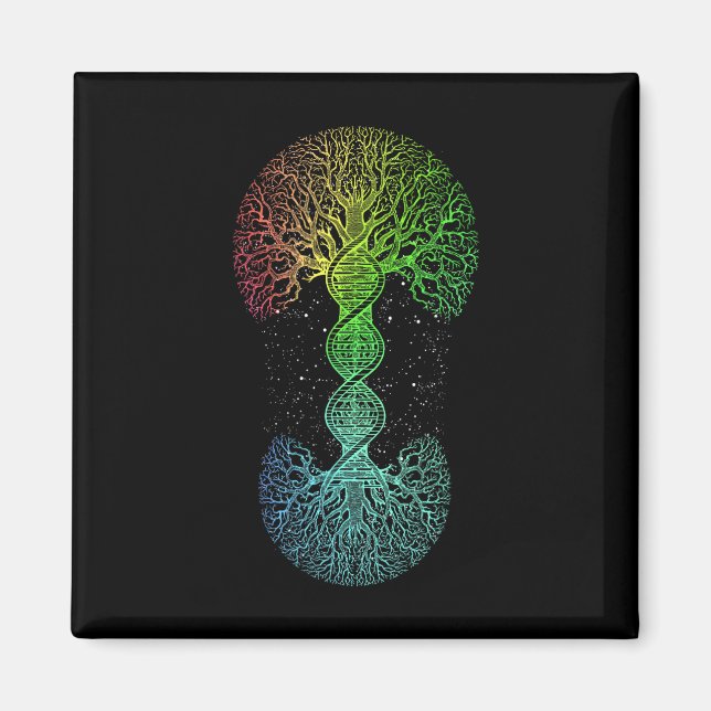 Íman Dna Tree Of Life Science Of Genetics Earth Day (Frente)