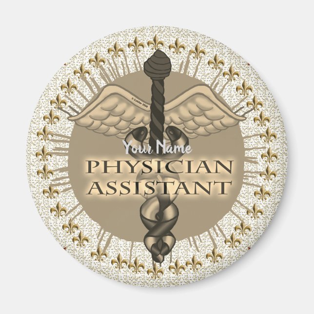 Íman do Assistente Médico Caduceus (Frente)