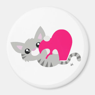 Íman do botão Gatinho da Cinza dia de os namorados