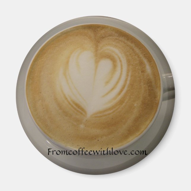 Íman Do Café Com Magneta De Amor - Personalizado (Frente)