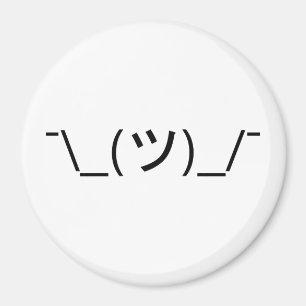 Íman ¯ do Emoticon da encolho de ombros \ japonês