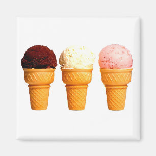 Íman Do "imã de geladeira dos cones sorvete"