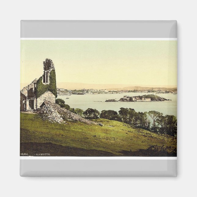 Íman Do Monte Edgcumbe, Plymouth, Pho clássico da Ingla (Frente)