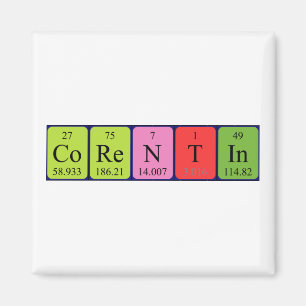 Íman do nome da mesa periódica do Corentin