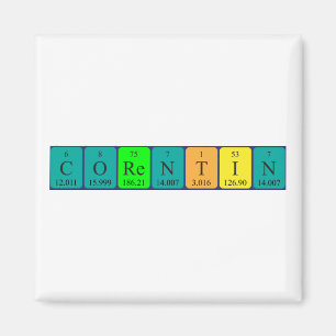 Íman do nome da mesa periódica do Corentin