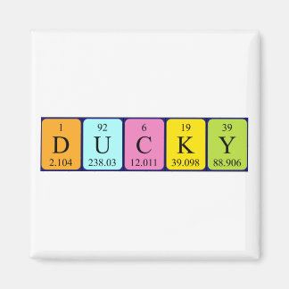 Íman do nome da mesa periódica Ducky