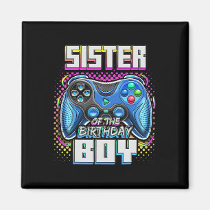 Íman Do Par De Jogo De Vídeo Da Família De Aniversários