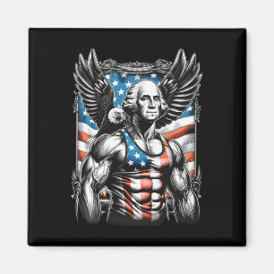 Íman Do Patriótico Funny George Washington 4 de julho