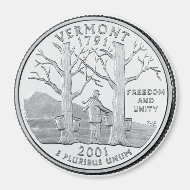 Íman do Quarter do Estado da Vermont 2001 (Frente)