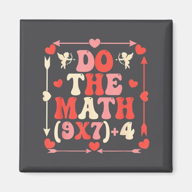 Íman Do The Math Equation Valentine's Day Math Teacher  (Frente)