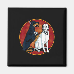 Íman Doberman, Moçável, Cujo Cão Dalmático Tatuando