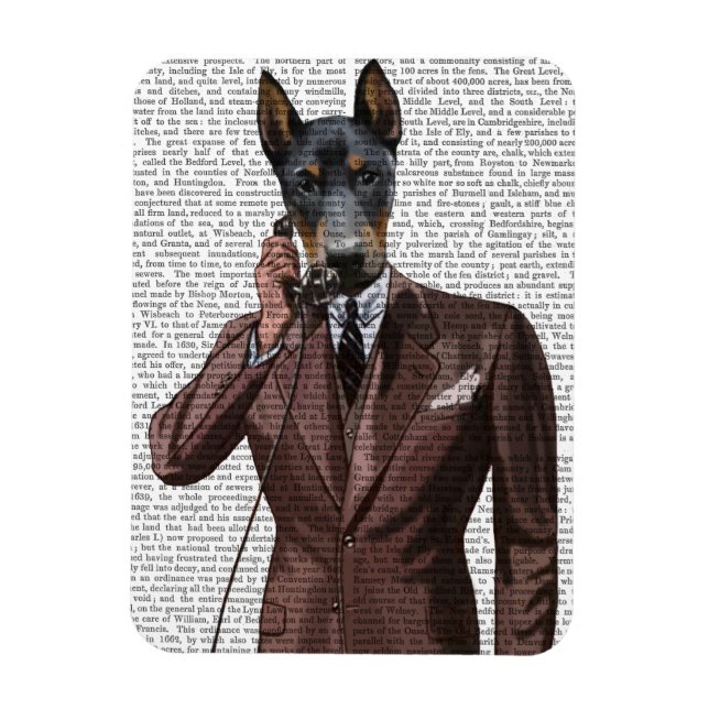 Íman Doberman no Telefone (Vertical)