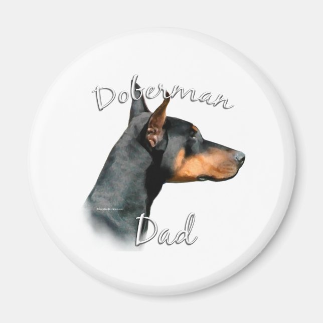 Íman Doberman Pinscher (preto) Pai 2 (Frente)