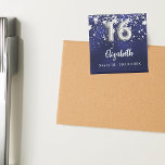 Íman Doce 16 estrelas marinhos de prata azul<br><div class="desc">Uma cor azul de fundo marinho com estrelas de falso prata. A cor azul é irregular. Adicione seu nome,  texto. Pode ser usado como um lembrete Salvar a Data para seus convidados,  a favor do partido ou como uma manutenção.</div>