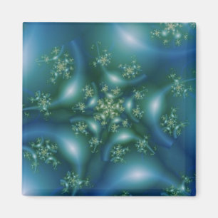 Íman Doce Arte Fractal Azul e Verde
