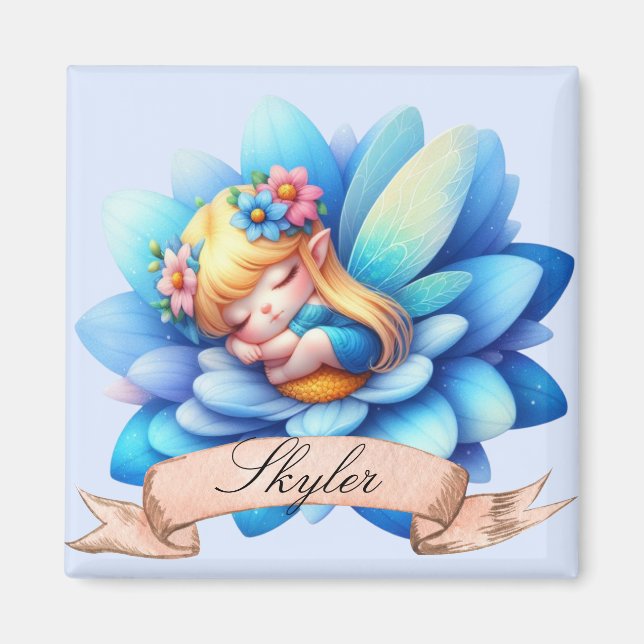 Íman Doce Fantasia Floral Sonhos Doces Fada Adormecida (Frente)