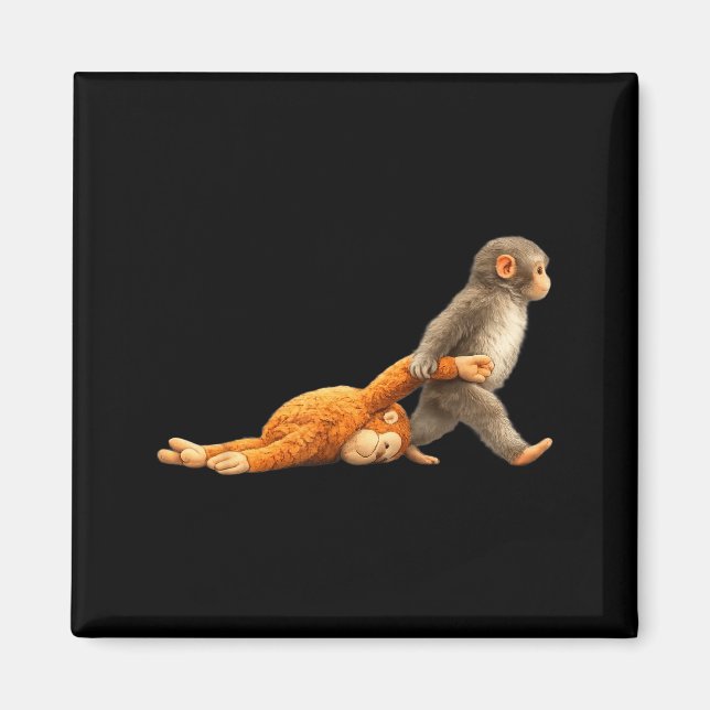 Íman Doce macaco bebê soco lutador macaco meme  (Frente)