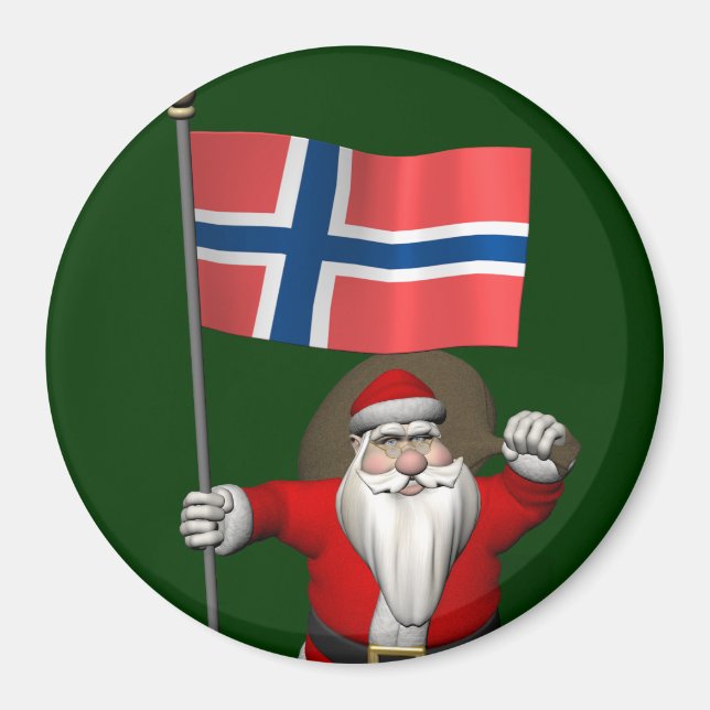Íman Doce Papai Noel Com Alferes Da Noruega (Frente)