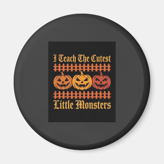 Íman Doces ou Travessuras de Halloween Pequenos Monstro (Frente)