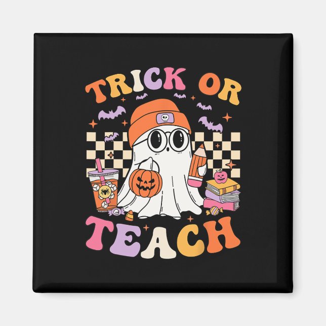 Íman Docinho De Halloween Ou Café Fantasma De Ensino (Frente)