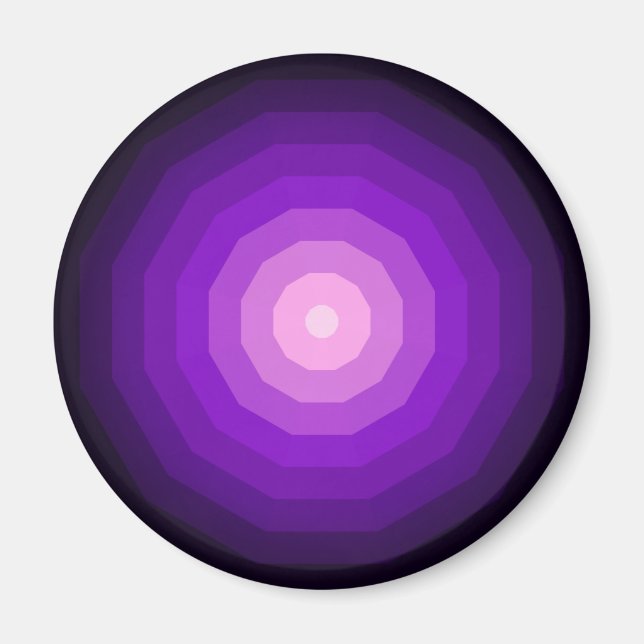 Íman Dodecágono Roxo Forma Geométrica de Doze Lados (Frente)