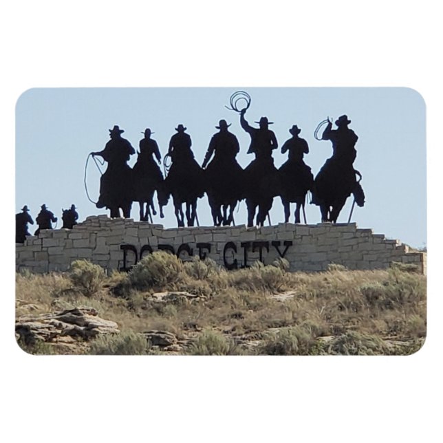 Íman Dodge City, Kansas - Cidade Ocidental Selvagem (Horizontal)
