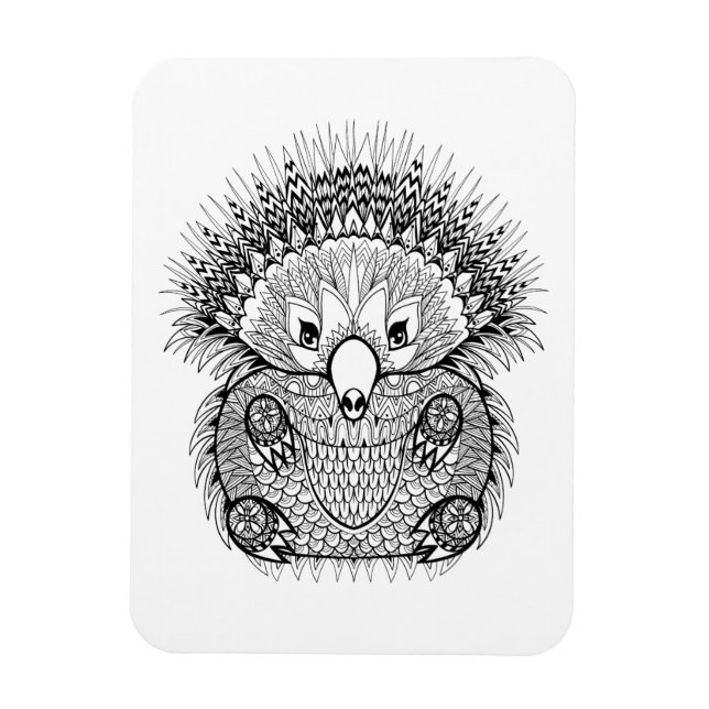 Íman Dodle Echidna Desenhado à Mão (Vertical)