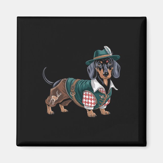 Íman Dog Dachshund Bavarian Weiner Sausado _3 (Frente)