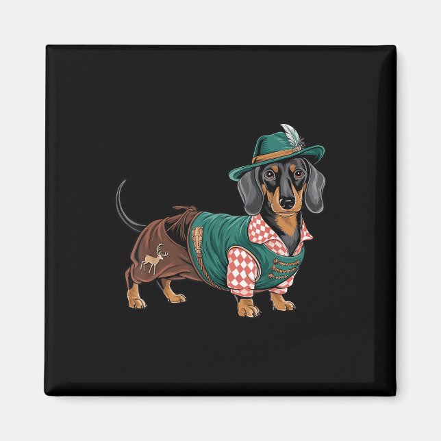 Íman Dog Dachshund Bavarian Weiner Sausado _4 (Frente)