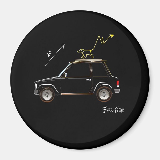 Íman Dog on Wall Street Petra Gliff Magnet (Frente)